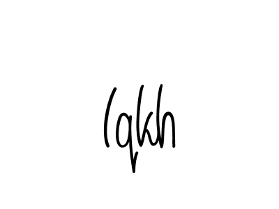 Make a beautiful signature design for name Iqkh. With this signature (Angelique-Rose-font-FFP) style, you can create a handwritten signature for free. Iqkh signature style 5 images and pictures png