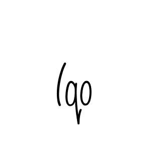 The best way (Angelique-Rose-font-FFP) to make a short signature is to pick only two or three words in your name. The name Iqo include a total of six letters. For converting this name. Iqo signature style 5 images and pictures png