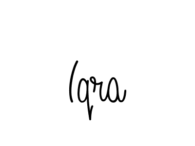 Design your own signature with our free online signature maker. With this signature software, you can create a handwritten (Angelique-Rose-font-FFP) signature for name Iqra. Iqra signature style 5 images and pictures png