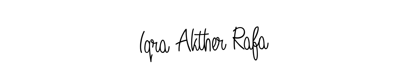 Use a signature maker to create a handwritten signature online. With this signature software, you can design (Angelique-Rose-font-FFP) your own signature for name Iqra Akther Rafa. Iqra Akther Rafa signature style 5 images and pictures png