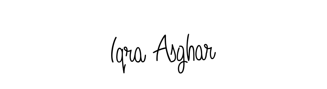 This is the best signature style for the Iqra Asghar name. Also you like these signature font (Angelique-Rose-font-FFP). Mix name signature. Iqra Asghar signature style 5 images and pictures png