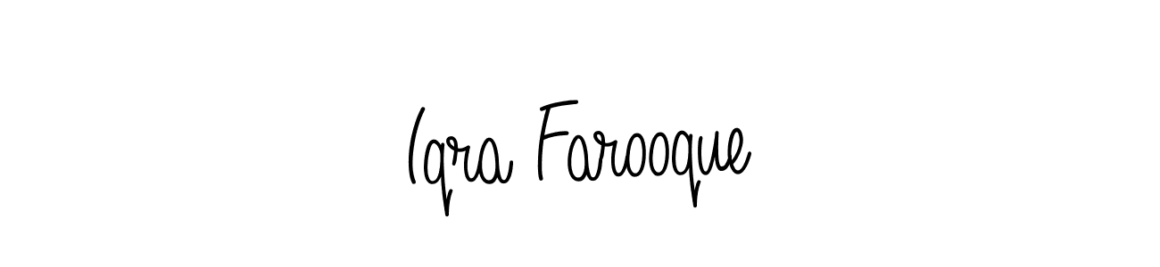 How to make Iqra Farooque signature? Angelique-Rose-font-FFP is a professional autograph style. Create handwritten signature for Iqra Farooque name. Iqra Farooque signature style 5 images and pictures png