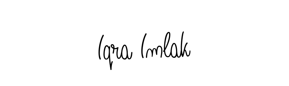 The best way (Angelique-Rose-font-FFP) to make a short signature is to pick only two or three words in your name. The name Iqra Imlak include a total of six letters. For converting this name. Iqra Imlak signature style 5 images and pictures png