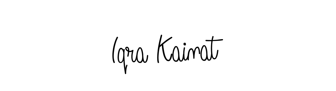 The best way (Angelique-Rose-font-FFP) to make a short signature is to pick only two or three words in your name. The name Iqra Kainat include a total of six letters. For converting this name. Iqra Kainat signature style 5 images and pictures png