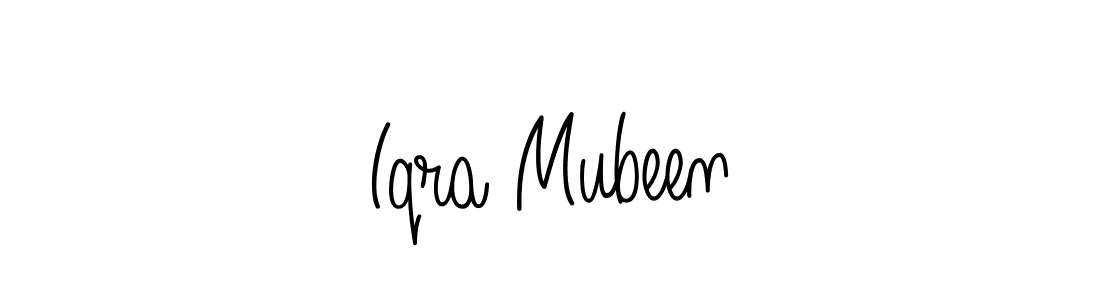Iqra Mubeen stylish signature style. Best Handwritten Sign (Angelique-Rose-font-FFP) for my name. Handwritten Signature Collection Ideas for my name Iqra Mubeen. Iqra Mubeen signature style 5 images and pictures png