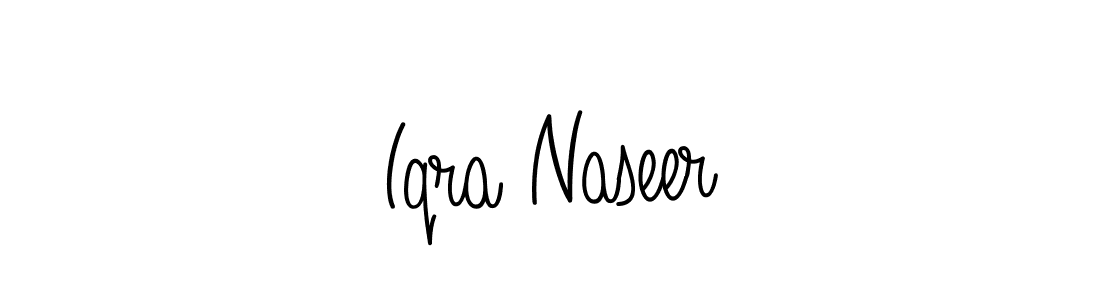 Design your own signature with our free online signature maker. With this signature software, you can create a handwritten (Angelique-Rose-font-FFP) signature for name Iqra Naseer. Iqra Naseer signature style 5 images and pictures png