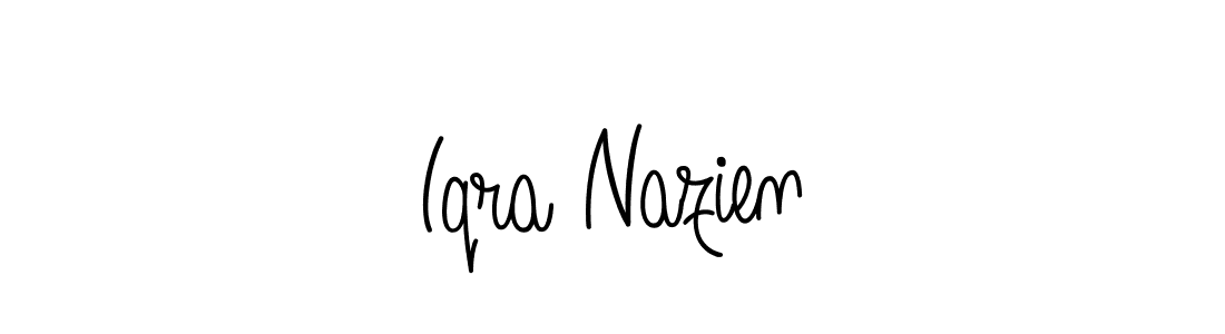 Also we have Iqra Nazien name is the best signature style. Create professional handwritten signature collection using Angelique-Rose-font-FFP autograph style. Iqra Nazien signature style 5 images and pictures png