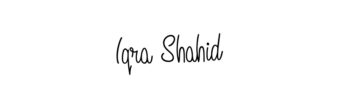 Create a beautiful signature design for name Iqra Shahid. With this signature (Angelique-Rose-font-FFP) fonts, you can make a handwritten signature for free. Iqra Shahid signature style 5 images and pictures png