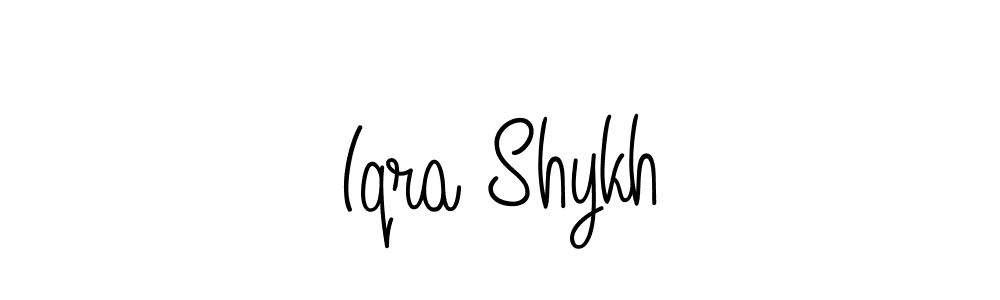 How to make Iqra Shykh name signature. Use Angelique-Rose-font-FFP style for creating short signs online. This is the latest handwritten sign. Iqra Shykh signature style 5 images and pictures png