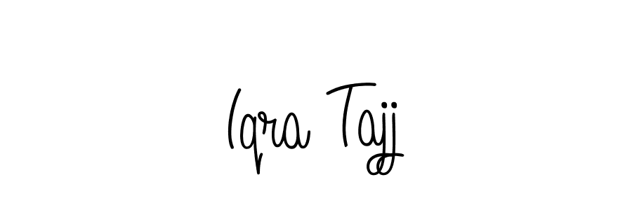 if you are searching for the best signature style for your name Iqra Tajj. so please give up your signature search. here we have designed multiple signature styles  using Angelique-Rose-font-FFP. Iqra Tajj signature style 5 images and pictures png