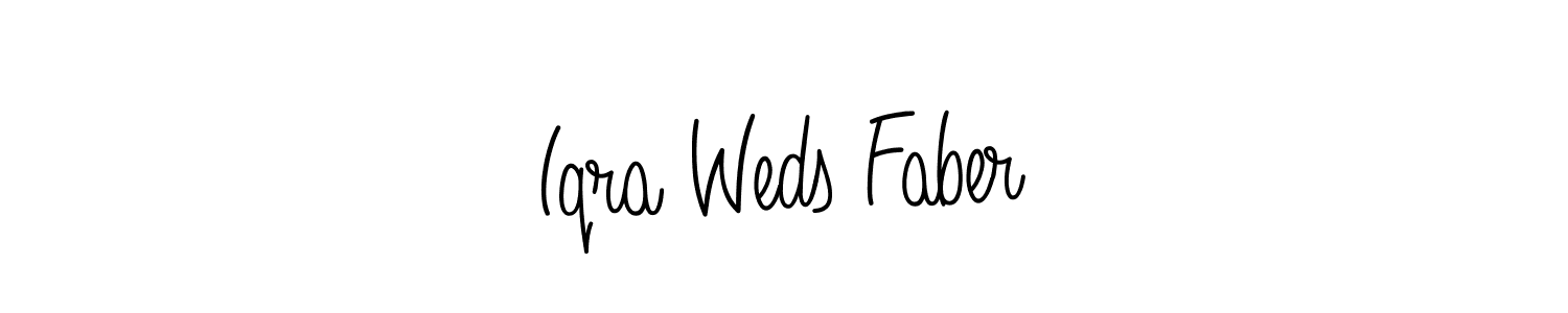 Iqra Weds Faber stylish signature style. Best Handwritten Sign (Angelique-Rose-font-FFP) for my name. Handwritten Signature Collection Ideas for my name Iqra Weds Faber. Iqra Weds Faber signature style 5 images and pictures png