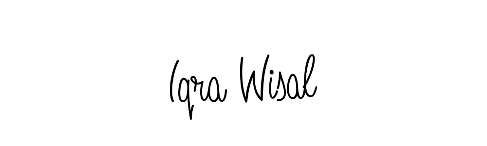 How to make Iqra Wisal name signature. Use Angelique-Rose-font-FFP style for creating short signs online. This is the latest handwritten sign. Iqra Wisal signature style 5 images and pictures png