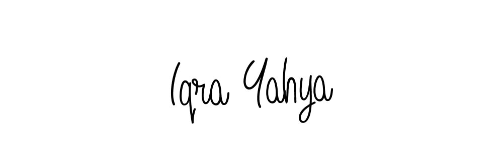 Create a beautiful signature design for name Iqra Yahya. With this signature (Angelique-Rose-font-FFP) fonts, you can make a handwritten signature for free. Iqra Yahya signature style 5 images and pictures png
