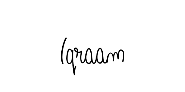 You should practise on your own different ways (Angelique-Rose-font-FFP) to write your name (Iqraam) in signature. don't let someone else do it for you. Iqraam signature style 5 images and pictures png