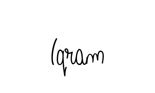 Design your own signature with our free online signature maker. With this signature software, you can create a handwritten (Angelique-Rose-font-FFP) signature for name Iqram. Iqram signature style 5 images and pictures png