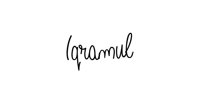 How to make Iqramul signature? Angelique-Rose-font-FFP is a professional autograph style. Create handwritten signature for Iqramul name. Iqramul signature style 5 images and pictures png