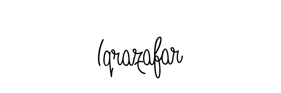 How to make Iqrazafar name signature. Use Angelique-Rose-font-FFP style for creating short signs online. This is the latest handwritten sign. Iqrazafar signature style 5 images and pictures png