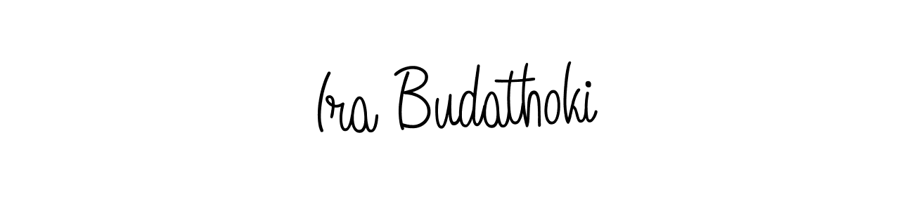 How to make Ira Budathoki signature? Angelique-Rose-font-FFP is a professional autograph style. Create handwritten signature for Ira Budathoki name. Ira Budathoki signature style 5 images and pictures png