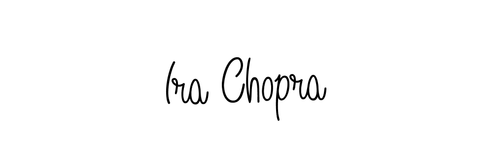 Make a beautiful signature design for name Ira Chopra. With this signature (Angelique-Rose-font-FFP) style, you can create a handwritten signature for free. Ira Chopra signature style 5 images and pictures png