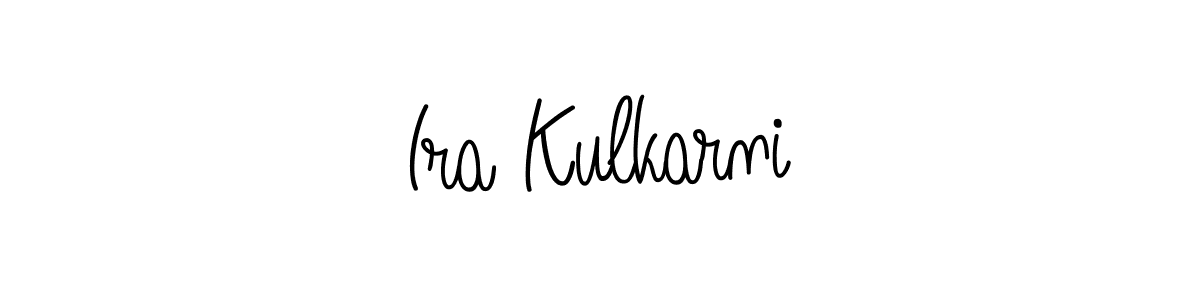 How to make Ira Kulkarni name signature. Use Angelique-Rose-font-FFP style for creating short signs online. This is the latest handwritten sign. Ira Kulkarni signature style 5 images and pictures png