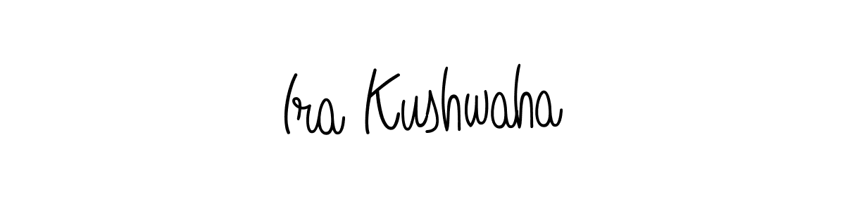 The best way (Angelique-Rose-font-FFP) to make a short signature is to pick only two or three words in your name. The name Ira Kushwaha include a total of six letters. For converting this name. Ira Kushwaha signature style 5 images and pictures png