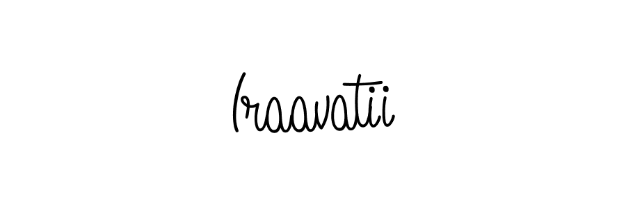 How to make Iraavatii name signature. Use Angelique-Rose-font-FFP style for creating short signs online. This is the latest handwritten sign. Iraavatii signature style 5 images and pictures png