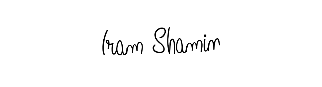 Use a signature maker to create a handwritten signature online. With this signature software, you can design (Angelique-Rose-font-FFP) your own signature for name Iram Shamin. Iram Shamin signature style 5 images and pictures png