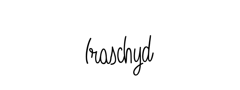 Make a beautiful signature design for name Iraschyd. With this signature (Angelique-Rose-font-FFP) style, you can create a handwritten signature for free. Iraschyd signature style 5 images and pictures png