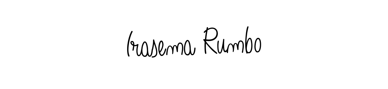 How to make Irasema Rumbo name signature. Use Angelique-Rose-font-FFP style for creating short signs online. This is the latest handwritten sign. Irasema Rumbo signature style 5 images and pictures png