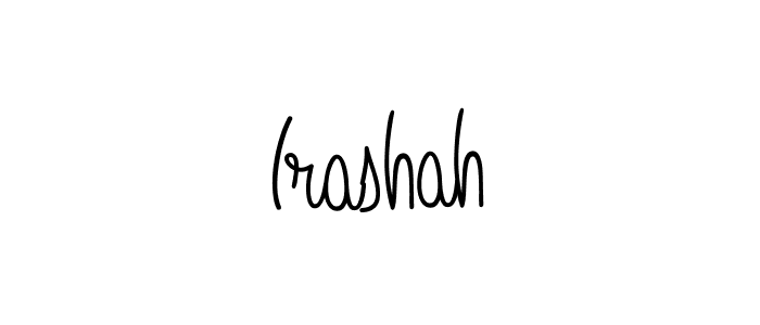 How to Draw Irashah signature style? Angelique-Rose-font-FFP is a latest design signature styles for name Irashah. Irashah signature style 5 images and pictures png