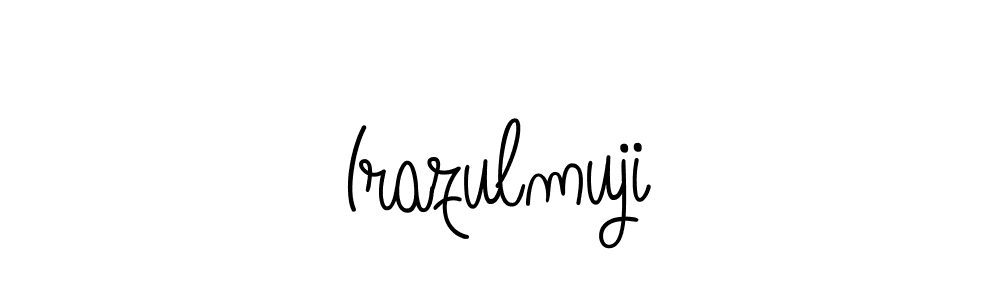 Make a beautiful signature design for name Irazulmuji. With this signature (Angelique-Rose-font-FFP) style, you can create a handwritten signature for free. Irazulmuji signature style 5 images and pictures png