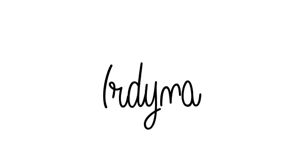 Use a signature maker to create a handwritten signature online. With this signature software, you can design (Angelique-Rose-font-FFP) your own signature for name Irdyna. Irdyna signature style 5 images and pictures png