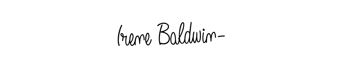 The best way (Angelique-Rose-font-FFP) to make a short signature is to pick only two or three words in your name. The name Irene Baldwin- include a total of six letters. For converting this name. Irene Baldwin- signature style 5 images and pictures png