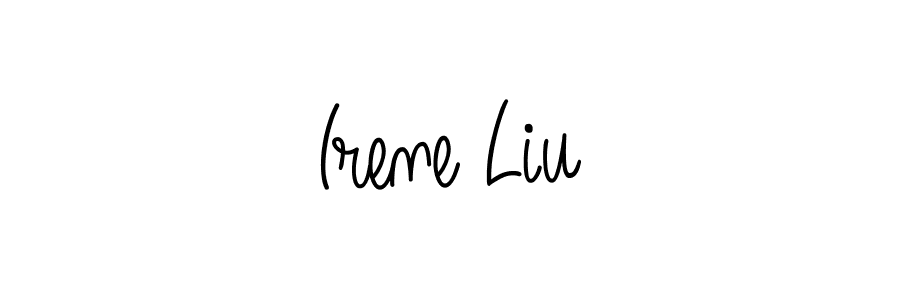 You should practise on your own different ways (Angelique-Rose-font-FFP) to write your name (Irene Liu) in signature. don't let someone else do it for you. Irene Liu signature style 5 images and pictures png