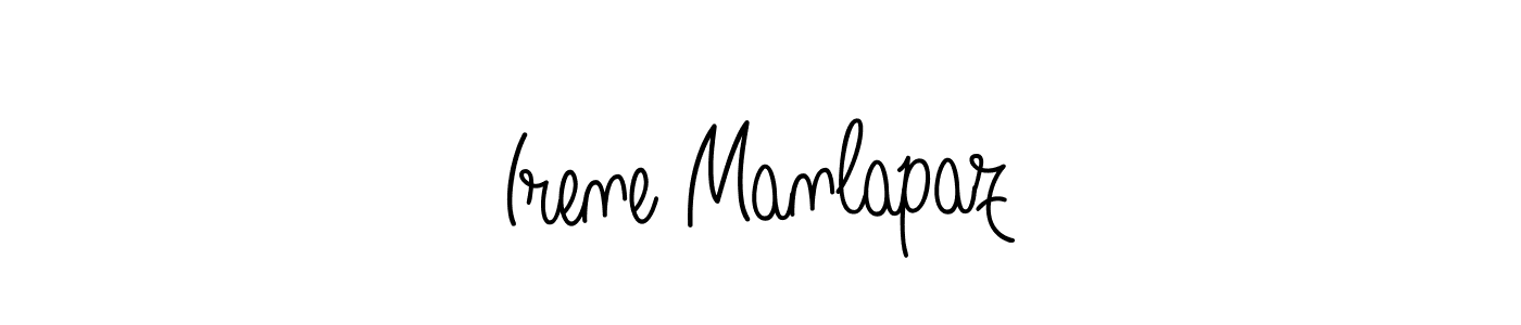 The best way (Angelique-Rose-font-FFP) to make a short signature is to pick only two or three words in your name. The name Irene Manlapaz include a total of six letters. For converting this name. Irene Manlapaz signature style 5 images and pictures png