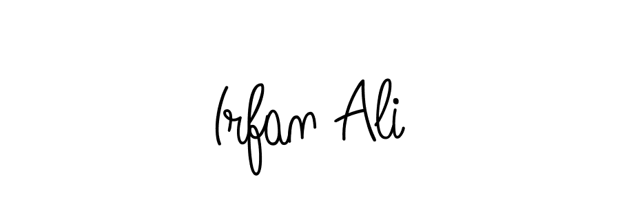You should practise on your own different ways (Angelique-Rose-font-FFP) to write your name (Irfan Ali) in signature. don't let someone else do it for you. Irfan Ali signature style 5 images and pictures png