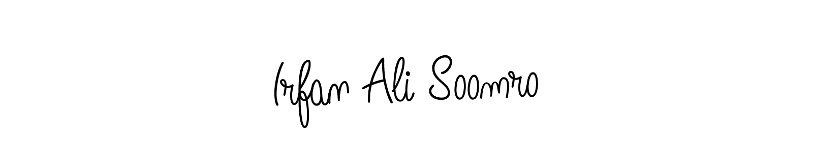 Make a beautiful signature design for name Irfan Ali Soomro. With this signature (Angelique-Rose-font-FFP) style, you can create a handwritten signature for free. Irfan Ali Soomro signature style 5 images and pictures png