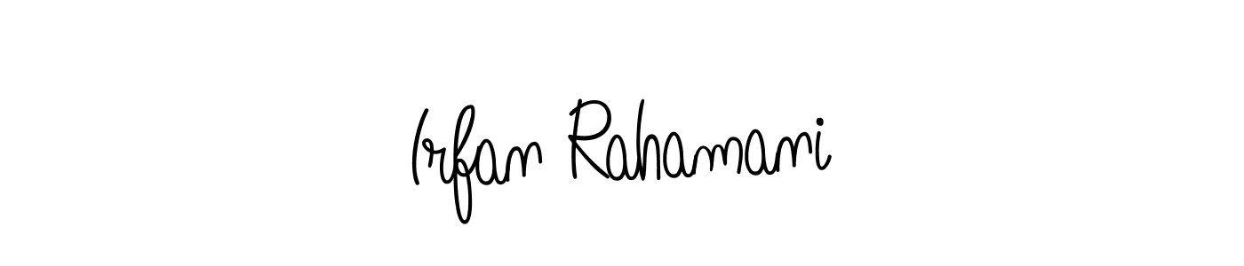 This is the best signature style for the Irfan Rahamani name. Also you like these signature font (Angelique-Rose-font-FFP). Mix name signature. Irfan Rahamani signature style 5 images and pictures png