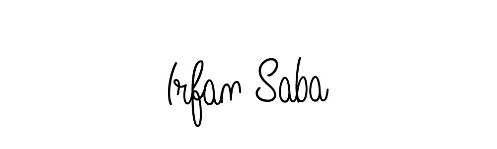 You should practise on your own different ways (Angelique-Rose-font-FFP) to write your name (Irfan Saba) in signature. don't let someone else do it for you. Irfan Saba signature style 5 images and pictures png