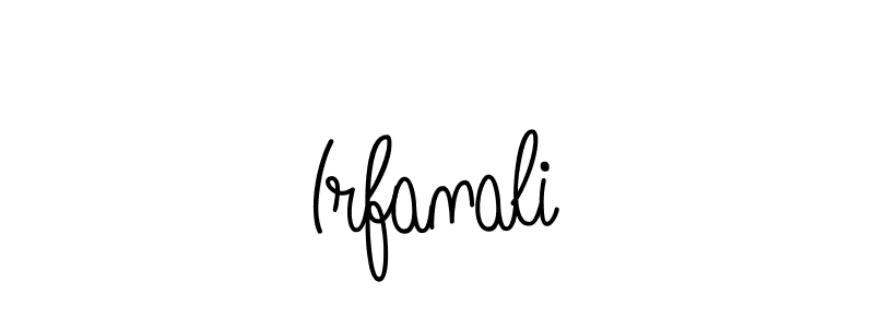 You should practise on your own different ways (Angelique-Rose-font-FFP) to write your name (Irfanali) in signature. don't let someone else do it for you. Irfanali signature style 5 images and pictures png