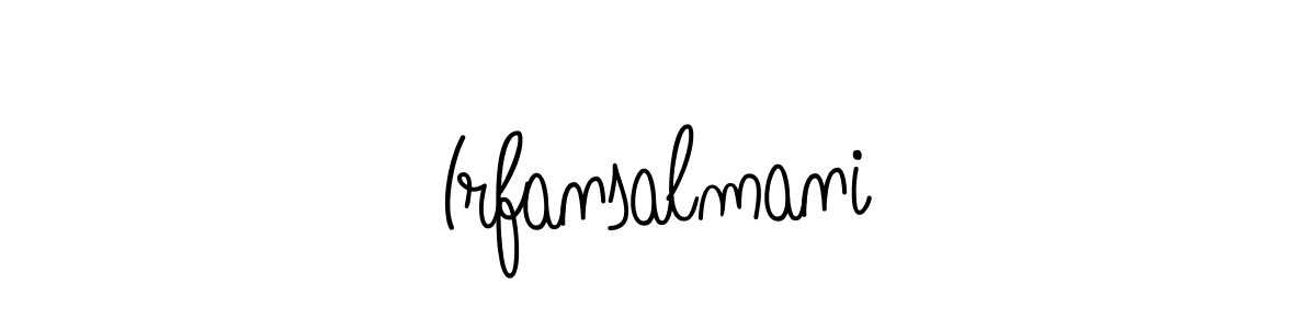 Make a beautiful signature design for name Irfansalmani. With this signature (Angelique-Rose-font-FFP) style, you can create a handwritten signature for free. Irfansalmani signature style 5 images and pictures png
