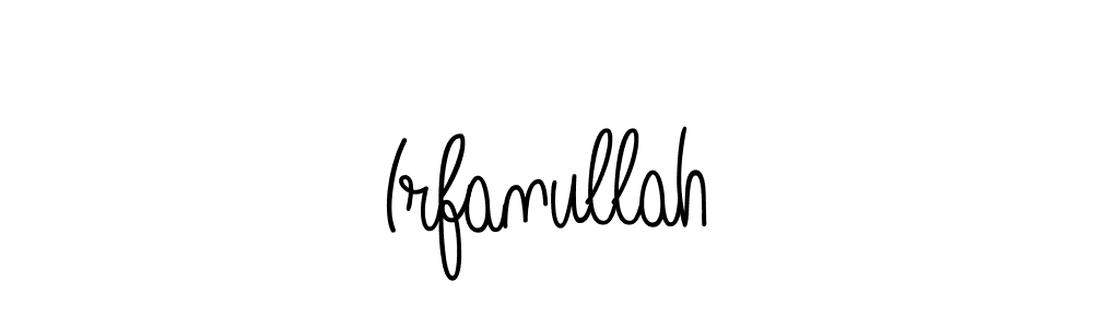 Use a signature maker to create a handwritten signature online. With this signature software, you can design (Angelique-Rose-font-FFP) your own signature for name Irfanullah. Irfanullah signature style 5 images and pictures png