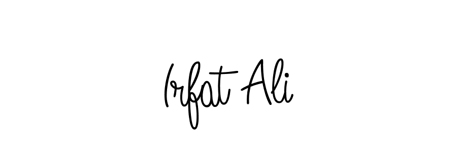 Use a signature maker to create a handwritten signature online. With this signature software, you can design (Angelique-Rose-font-FFP) your own signature for name Irfat Ali. Irfat Ali signature style 5 images and pictures png