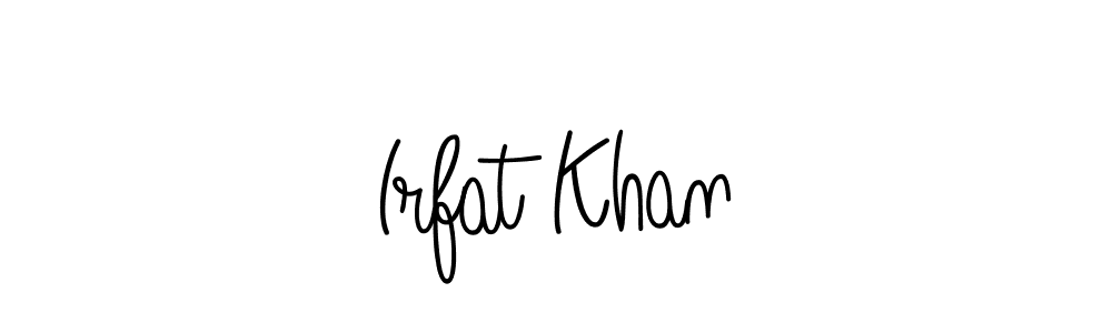 The best way (Angelique-Rose-font-FFP) to make a short signature is to pick only two or three words in your name. The name Irfat Khan include a total of six letters. For converting this name. Irfat Khan signature style 5 images and pictures png