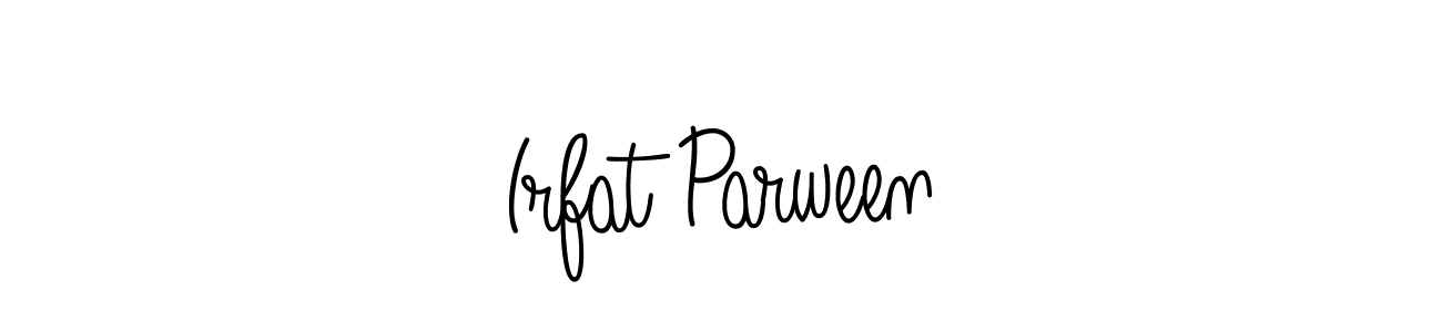 The best way (Angelique-Rose-font-FFP) to make a short signature is to pick only two or three words in your name. The name Irfat Parween include a total of six letters. For converting this name. Irfat Parween signature style 5 images and pictures png