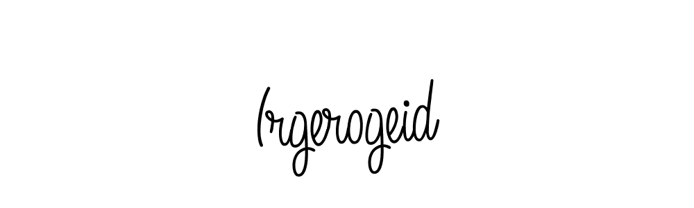 Use a signature maker to create a handwritten signature online. With this signature software, you can design (Angelique-Rose-font-FFP) your own signature for name Irgerogeid. Irgerogeid signature style 5 images and pictures png