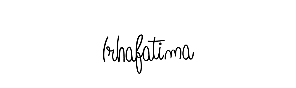Make a beautiful signature design for name Irhafatima. With this signature (Angelique-Rose-font-FFP) style, you can create a handwritten signature for free. Irhafatima signature style 5 images and pictures png