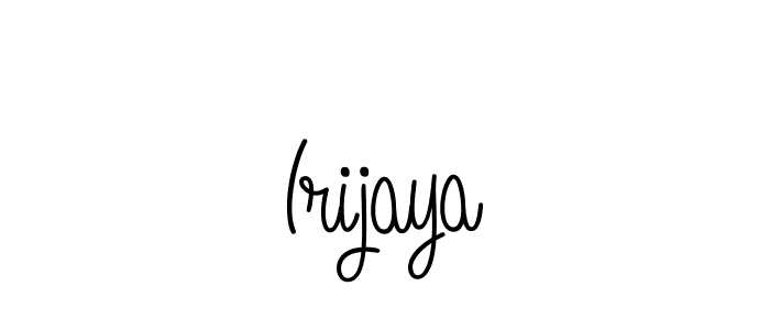 The best way (Angelique-Rose-font-FFP) to make a short signature is to pick only two or three words in your name. The name Irijaya include a total of six letters. For converting this name. Irijaya signature style 5 images and pictures png