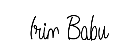 Create a beautiful signature design for name Irin Babu. With this signature (Angelique-Rose-font-FFP) fonts, you can make a handwritten signature for free. Irin Babu signature style 5 images and pictures png
