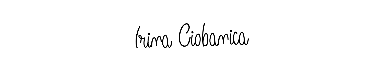 This is the best signature style for the Irina Ciobanica name. Also you like these signature font (Angelique-Rose-font-FFP). Mix name signature. Irina Ciobanica signature style 5 images and pictures png